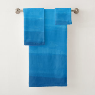 Ocean Blue Ombre Badetuch Set