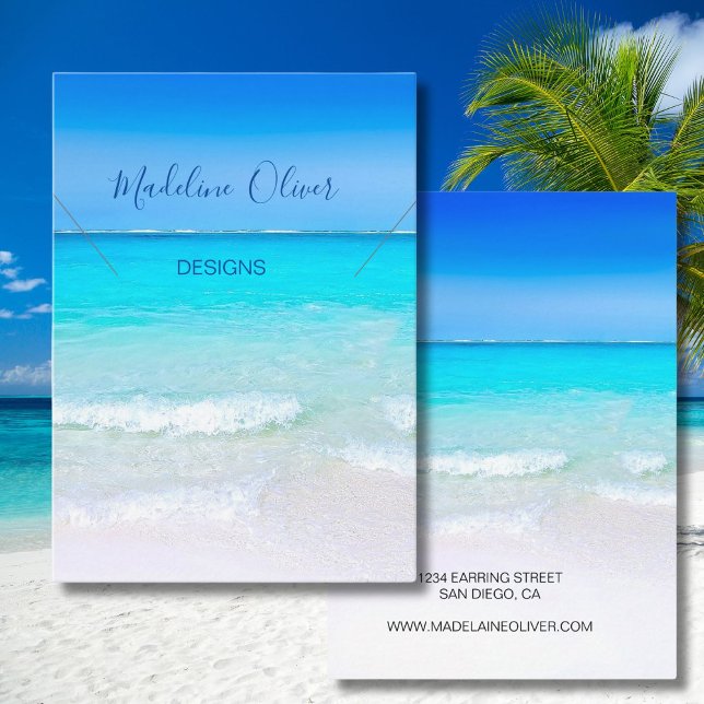 Ocean Blue Scene Juwelen Necklace Display Visitenkarte (Von Creator hochgeladen)