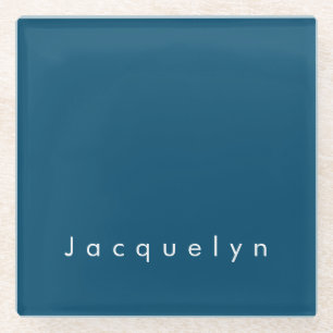 Ocean Blue Schlicht Elegante Moderner Minimalistis Glasuntersetzer