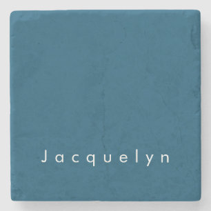 Ocean Blue Schlicht Elegante Moderner Minimalistis Steinuntersetzer