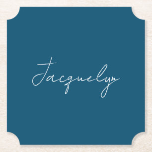 Ocean Blue Schlicht Elegante Moderner Minimalistis Untersetzer