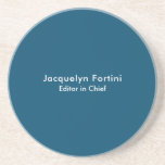 Ocean Blue Schlicht Elegante Modernes Minimalistis Getränkeuntersetzer<br><div class="desc">Erleben Sie dieses moderne, elegante Design. Diese Vorlage kann an alle beruflichen Beruf angepasst werden.</div>