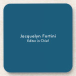 Ocean Blue Schlicht Elegante Modernes Minimalistis Getränkeuntersetzer<br><div class="desc">Erleben Sie dieses moderne, elegante Design. Diese Vorlage kann an alle beruflichen Beruf angepasst werden.</div>