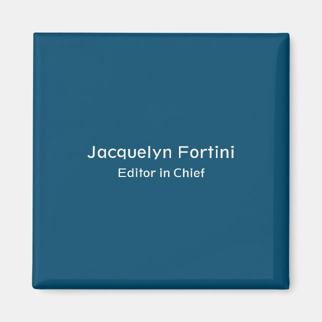 Ocean Blue Schlicht Elegante Modernes Minimalistis Magnet (Vorne)