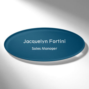 Ocean Blue Schlicht Elegante Modernes Minimalistis Namenschild