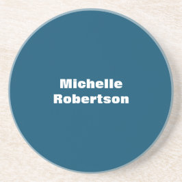 Ocean Blue Schlicht Minimalistischer Name hinzufüg Getränkeuntersetzer