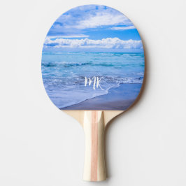 Ocean Blue Sky Clouds Custom Tischtennis Schläger