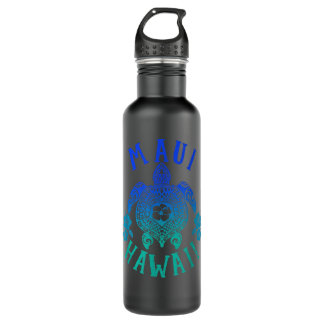 Ocean Blue Tribal Maui Hawaii Sea Turtle Summer Va Edelstahlflasche