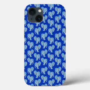 Ocean Blue Tribal Tattoo Manatees iPhone Hülle