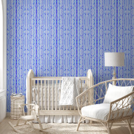 Ocean Blue vertikale Linien Tapete
