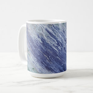 Ocean Blue Water Abstraite Art Mug Cup