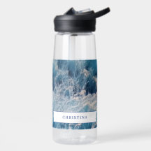 Ocean Blue Waves Bath Individuelle Name