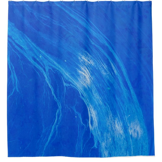 Ocean Blue Waves Sommerzeit Duschvorhang (Vorderseite)