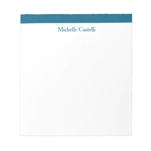 Ocean Blue & White Beruflich Einzigartig klassisch Notizblock