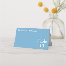 Ocean Blue White Wedding Tischnummer