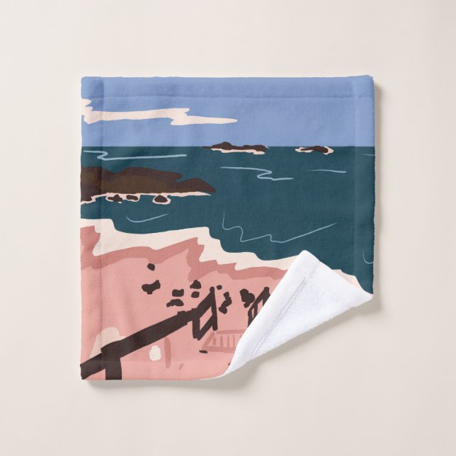 Ocean Blues Badhandtuch Set (Waschlappen)