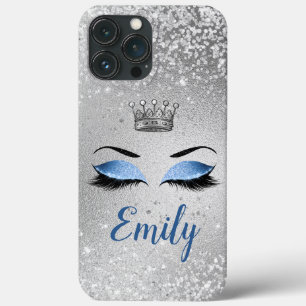 Ocean Blush Blue Glitzern Eyes Monogram Case-Mate iPhone Hülle