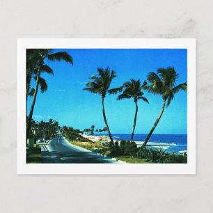 Ocean Boulevard, Palm Beach, Florida Vintage auf D Postkarte