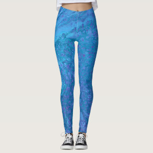 Ocean Breeze 2 Bleu apaisant Leggings Abstraits