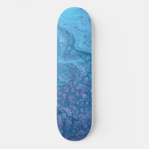 Ocean Breeze 3 Soft Blue Abstrakte Skateboard Plat