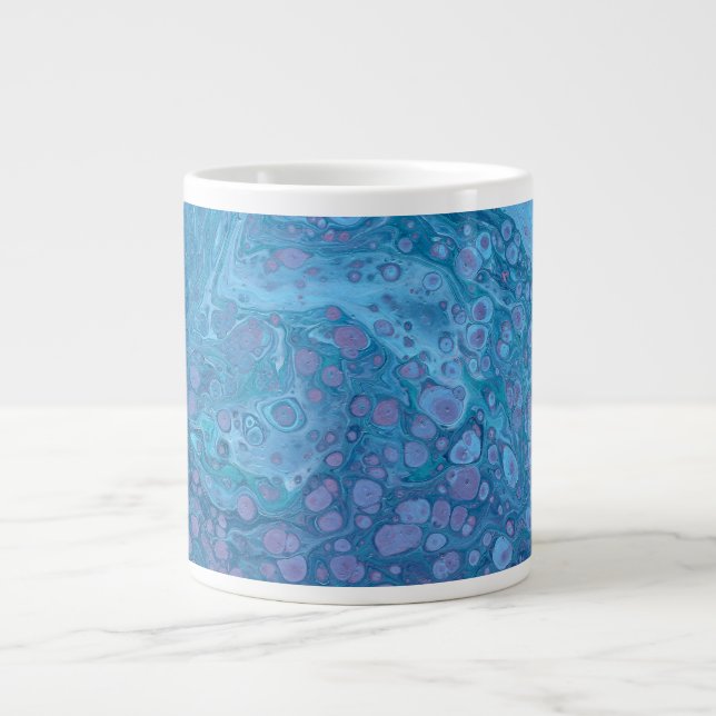 Ocean Breeze 3 Soft Blue Purple Abstract Drink Cup Jumbo-Tasse (Vorderseite)
