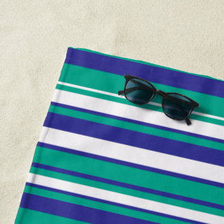 Ocean Breeze Diagonal Stripe Beach Towel Strandtuch