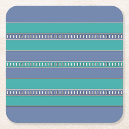 Ocean Breeze Stripes Rechteckiger Pappuntersetzer