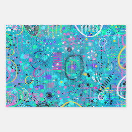 Ocean Bubbles: Maximalist Art Geschenkpapier Set