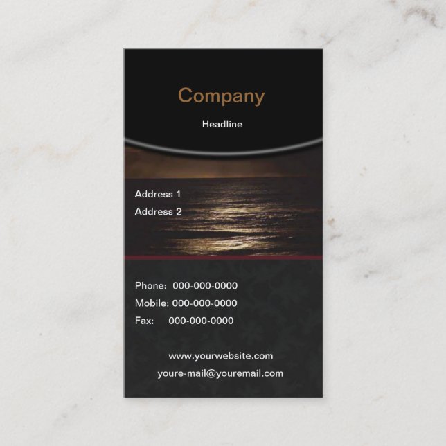 Ocean Business Card Visitenkarte (Vorderseite)