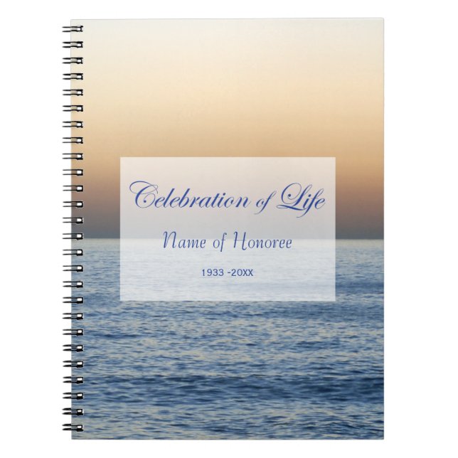 Ocean Celebration of Life Memorial Livre d'or (Devant)