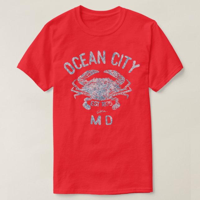 Ocean City Maryland Chesapeake Blue Crab T-Shirt (Design vorne)