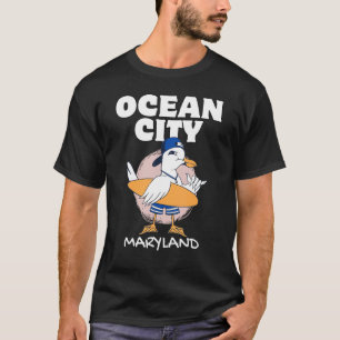 OCEAN CITY MARYLAND Surfen Vintag Seagull Retro T-Shirt