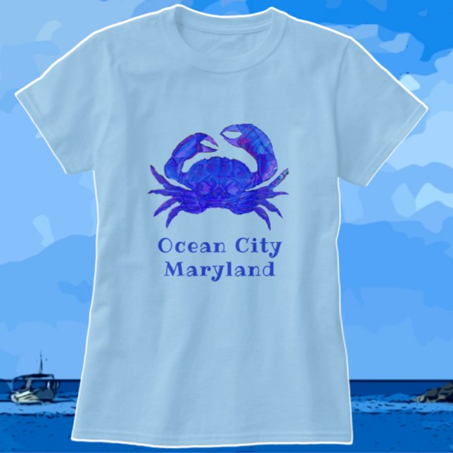 Ocean City MD Radiant Blue Crab T-Shirt (Von Creator hochgeladen)