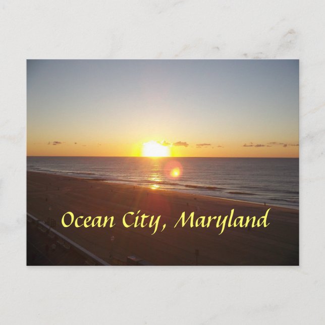 Ocean City, MD Sunrise Postkarte (Vorderseite)