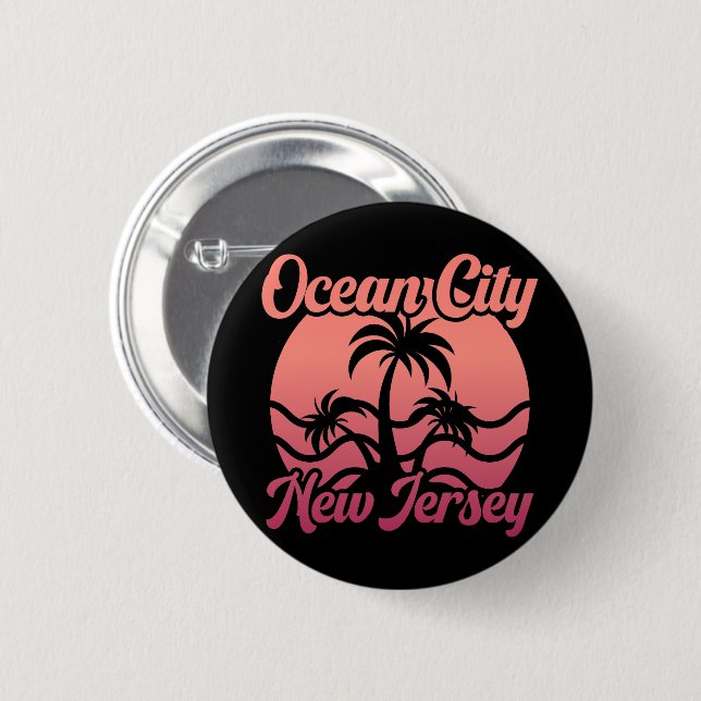 Ocean City, New Jersey Button (Vorne & Hinten)