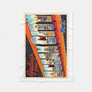 Ocean City New Jersey NJ Große Buchstaben Postkart Fleecedecke