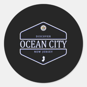 Ocean City New Jersey Ocean City Nj Runder Aufkleber