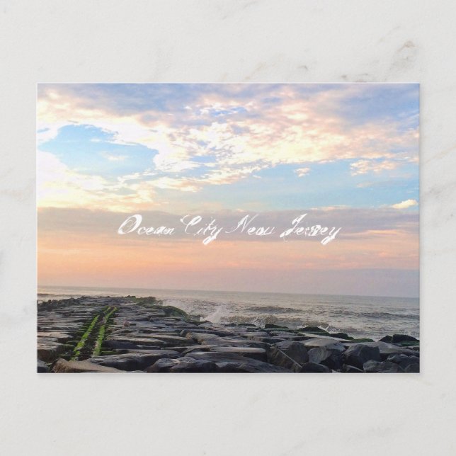 Ocean City, New Jersey Post Card Jetty Postkarte (Vorderseite)