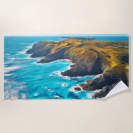 Ocean Cliffs: Wilde Küste Strandtuch