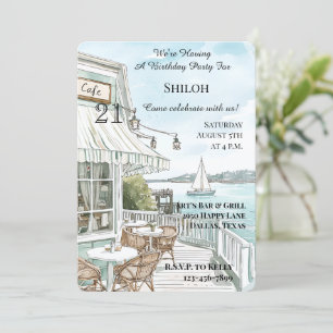 Ocean Coast Café Geburtstag Einladung