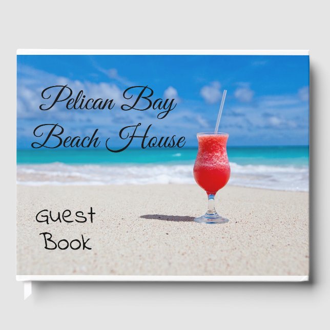 Ocean Cocktail Beach House Zuhause Gästebuch (Vorderseite)