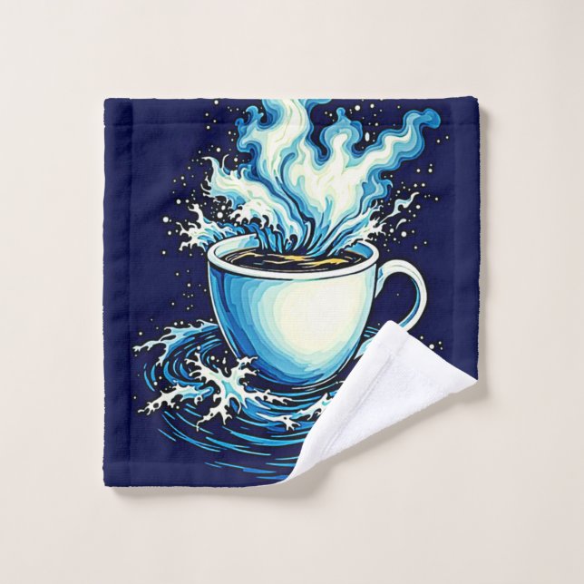 Ocean Coffee Dream Badhandtuch Set (Waschlappen)