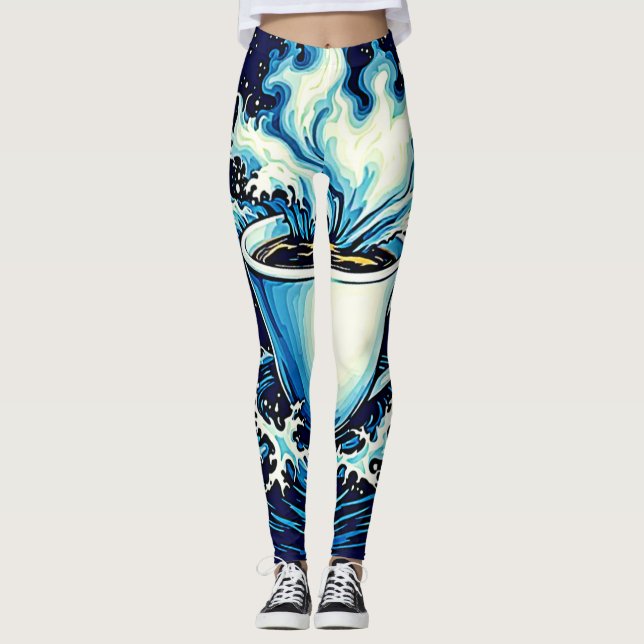 Ocean Coffee Dream Leggings (Vorderseite)