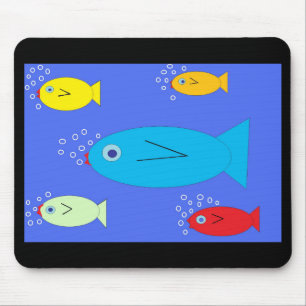 Ocean color fish mousepad