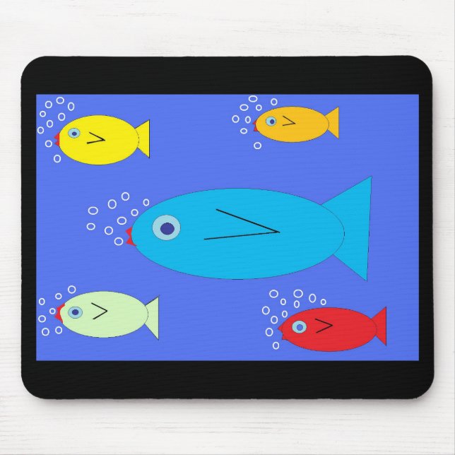 Ocean color fish mousepad (Vorne)