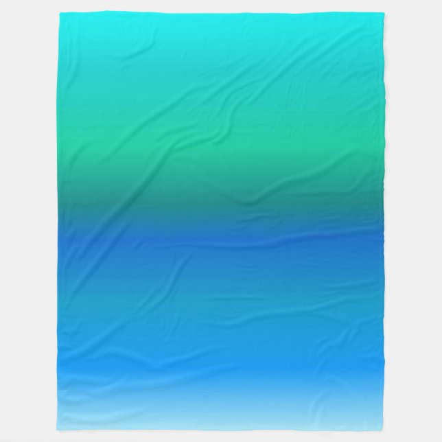 Ocean Colored Fleece Blanket (Vorderseite)