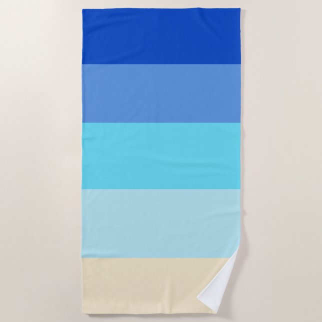 Ocean Colors Stripes Strandtuch (Vorderseite)