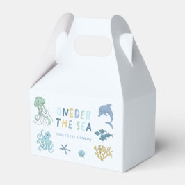 Ocean Creature Blue 1. Geburtstag Party Geschenkschachtel