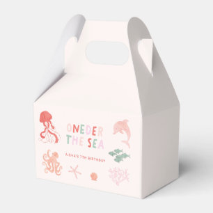 Ocean Creature Pink 1. Geburtstag Party Geschenkschachtel