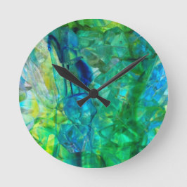 Ocean Crystals 2 Runde Wanduhr